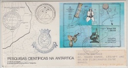 Brazil 1988 Antarctica M/s On Cover Ca Base Cdte Ferraz (21088) - Autres & Non Classés