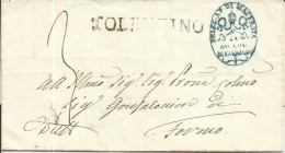 STATO PONTIFICIO 13 MAGGIO 1851 TOLENTINO PER FERMO DELEG. A.P. DI MACERATA COM. DI FARRIANO PIEGO LETTERA LETTER - Lombardo-Venetien