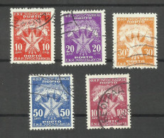 Yougoslavie Taxe N°117a à 121a Cote  3 Euros - Postage Due