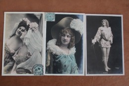 3  CARTES  DE  DORGERE    1906 - Artistes