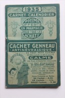 Petit Calendrier De 1935 Avec Note à L'intérieur. - Small : 1921-40
