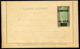 NIGER - ENTIER POSTAL - CARTE LETTRE N° 1 - LUXE - Lettres & Documents