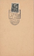 17371- CHIEF ARPAD STAMP, JOURNALISTS CONGRESS SPECIAL POSTMARK ON CARDBOARD, 1942, HUNGARY - Cartas & Documentos