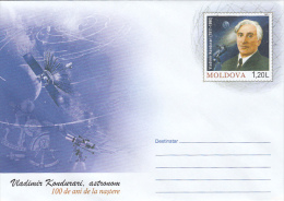 Delcampe - 17494- VLADIMIR KONDURARI, ASTRONOMER, COVER STATIONERY, 2011, MOLDOVA - Astrologie