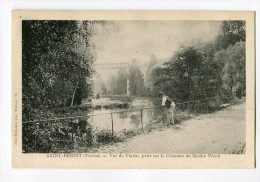 Delcampe - Ref 196 - SAINT-BENOÎT - Vue Du Viaduc Prise Sur La Chaussée Du Moulin Véron - Saint Benoit