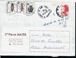 FRANCE- LETTRE DEPARIS POUR AUBUSSON  EN 1985  TAXEE    A VOIR  LOT P3553 - 1960-.... Briefe & Dokumente