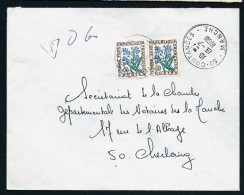 FRANCE- LETTRE DE COUTANCES POUR CHERBOURG TAXEE 1968  A VOIR  LOT P3558 - 1960-.... Covers & Documents