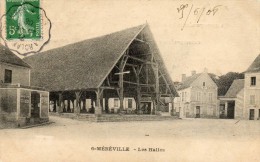 Delcampe - CPA - MEREVILLE (91) - Vue Sur L'Hôtel Ste-Barbe Et Les Halles - Mereville