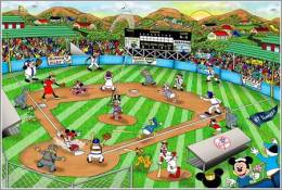 Disney Plays Baseball  S-t-a-m-p-ed Card Pop 1275 - Baseball