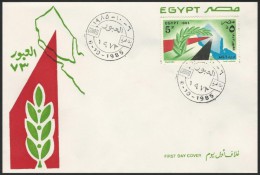 EGYPT FDC 1985 FIRST DAY COVER Egypt 1985 Egyptian Army Crossing The Suez Canal October War 1973 Anniversary VS Israel - Cartas & Documentos