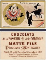 Delcampe - Chromo Chocolat Matte Fils, Montpellier - Mossieu Clown ( Cirque, Cheval ) - Autres & Non Classés