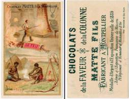 Delcampe - Chromo Chocolat Matte Fils, Montpellier - Le Feu ( Forge ) - Autres & Non Classés