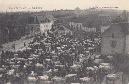 Delcampe - Charolles 71 - Marché Aux Bestiaux Foire - Editeur BF - Cachet Postal 1910 - Charolles