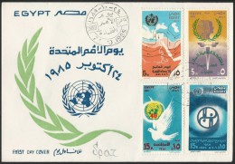 EGYPT FDC 1985 FIRST DAY COVER United Nations Day - Lettres & Documents