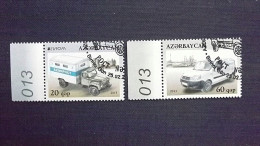Aserbaidschan 973/4 Oo/ESST, EUROPA/CEPT 2013, Postfahrzeuge - Azerbaiján