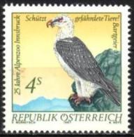 AUTRICHE Oiseaux, Rapaces, Birds, Vögel, Yvert  N° 1730 ** Neuf Sans Charniere  MNH - Arends & Roofvogels