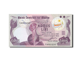 Billet, Malte, 5 Liri, 1979, NEUF - Malta