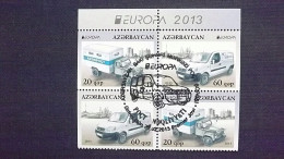 Aserbaidschan 973/4 DD Oo/ESST, EUROPA/CEPT 2013, Postfahrzeuge - Azerbaïjan