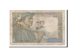 Billet, France, 10 Francs, 10 F 1941-1949 ''Mineur'', 1945, 1945-04-26, B+ - 10 F 1941-1949 ''Mineur''