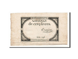 Billet, France, 5 Livres, 1793, Baziere, TTB, KM:A76, Lafaurie:171 - Assignate