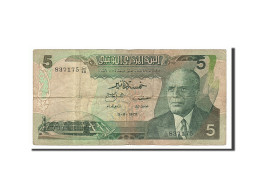 Billet, Tunisie, 5 Dinars, 1972, 1972-08-03, TB - Tunisie