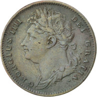 Monnaie, Grande-Bretagne, George IV, Farthing, 1826, TTB, Cuivre, KM:677 - Other & Unclassified