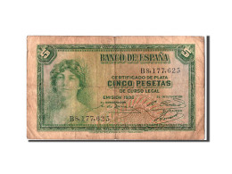 Billet, Espagne, 5 Pesetas, 1935, TB - 5 Peseten