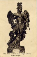 Roma - Castel S.angelo - L'angelo Di Bernini - Scultura In Legno - 1292 - Formato Piccolo Non Viaggiata - Castel Sant'Angelo