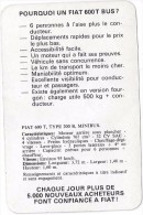 Pourquoi Une FIAT 600T Bus ? Publicité Et Caractéristiques Techniques Vers 1965. - Auto's