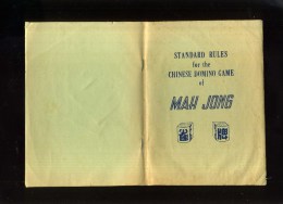 - STANDARD RULES FOR THE CHINSESE DOMINO GAME OF MAH JONG . - Altri & Non Classificati