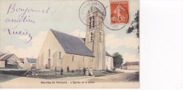 Delcampe - MAROLLES En HUREPOIX - L'Eglise Et La Place - Sonstige & Ohne Zuordnung