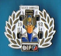 PIN´S //  ** WORLD CHAMPION 1992 * ELF ** - F1