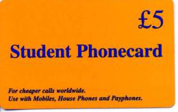 PREPAYEE    STUDENT        £5 - Other & Unclassified