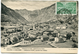 ANDORRE CARTE MAXIMUM DU N°130  12F. ANDORRE LA VIEILLE OBLITERATION 30-4-1948 ANDORRE LA VIEILLE - Cartes-Maximum (CM)