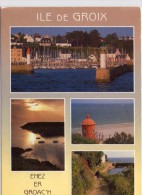 Delcampe - Ile De Groix.. Belle Multi-vues.. Animée.. La Plage.. Le Phare.. Le Port.. Bateaux.. ENEZ ER GROAC'H - Groix
