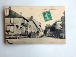 Carte Postale Ancienne : CAZALS : La Grande Rue, Animé - Cazals