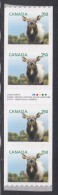 Canada MNH Scott #2714i Gutter Strip Of 4 With Inscription $2.50 Wapiti - Baby Wildlife Definitives Coils - Ongebruikt