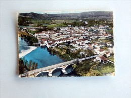 Carte Postale Ancienne : VIELMUR : Vue Generale Aérienne, Le Pont Sur L'Agout - Vielmur Sur Agout
