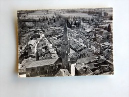 Carte Postale Ancienne : En Avion Au-dessus De NEGREPELISSE : L'Eglise Et Le Bourg - Negrepelisse