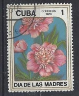 Cuba  1985 Mothers Day: Peonies 1c  (o) - Used Stamps