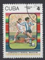 Cuba  1986  World Cup, Mexico 4c  (o) - Used Stamps