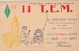 Delcampe - TERAMO /  Radioamatore  Stazione Radio _  Italian Amateur Radio Station  _ Viaggiata 1973 - Teramo