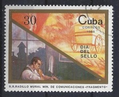 Cuba  1988  Stamp Day 30c (o) - Used Stamps