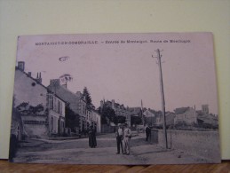 Delcampe - MONTAIGUT-EN-COMBRAILLE (PUY-DE-DOME) ENTREE DE MONTAIGUT. ROUTE DE MONTLUCON. - Montaigut