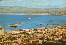 Israel -Postcard Circulated In 1977 - Haifa -The Harbourquarter ( Stamp With Chess Olympiad 1976) - 2/scans - Chess