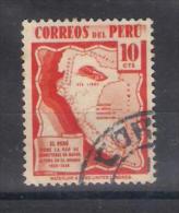 Peru 1938 Map Sc Nr 377 Used (a3p22) - Geography