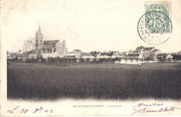 Delcampe - CP 77 BRIE COMTE ROBERT Panorama ( Habitation église Ferme Pré   ) - Brie Comte Robert