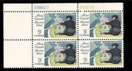 Plate Block-1966 USA Mary Cassatt Stamp Sc#1322 Famous Painter Boat Ship Party Lady - Plaatnummers