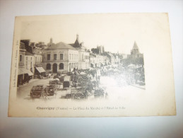 Delcampe - 2zbf - CPA  - CHAUVIGNY - La Place Du Marché Et L'hôtel De Ville - [86] - Vienne - Chauvigny