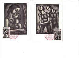 Carte Maximum Croix Rouge  Les 2 Cartes - 1960-69